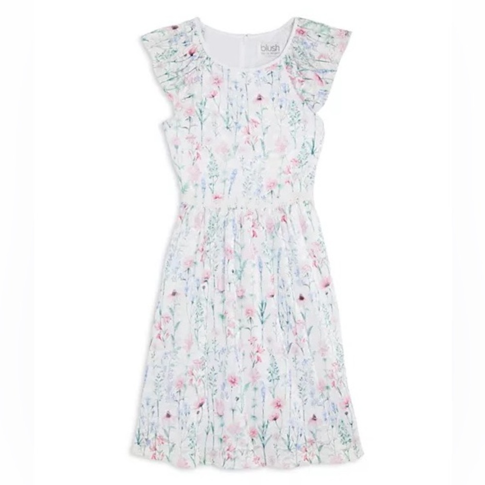 Blush by Us Angels Girls Floral Print Lace Dress Size 14